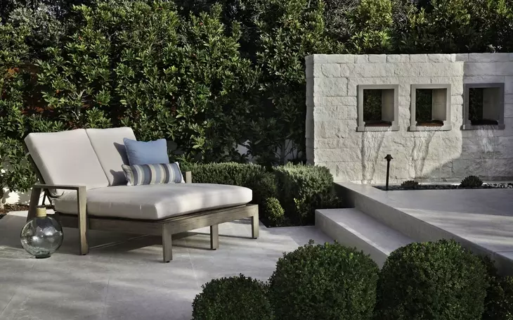 Laguna Canvas Natural 77" Outdoor Double Chaise