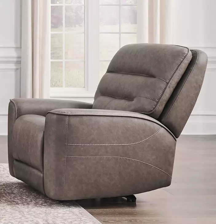 Lawmere Sydney Brunette Zero Gravity Power Recliner with USB Charging