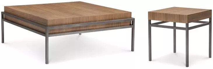 Collins Nocino and Black Oxide Square Occasional Table Set