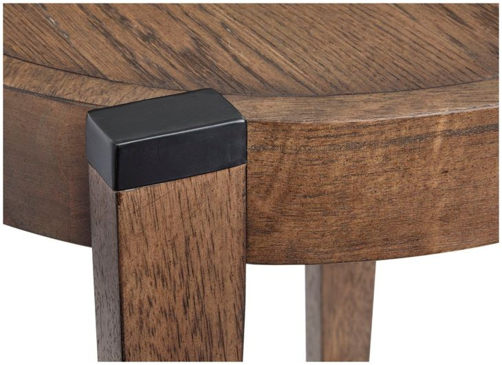 Kaysen Wallaby and Matte Black Round End Table