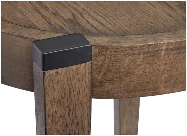 Kaysen Wallaby and Matte Black Round End Table
