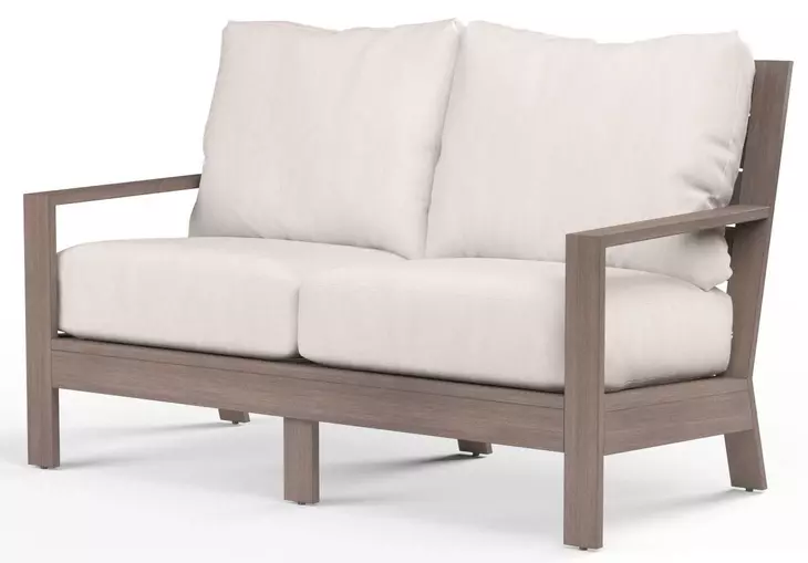 Laguna Canvas Natural 56" Outdoor Loveseat