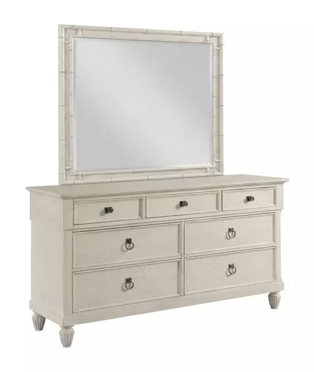 Grand Bay Egret 7 Drawer Saybrook Dresser with Rectangular Mirror