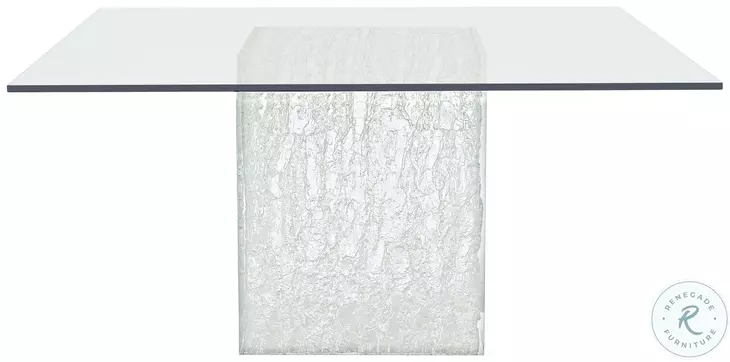 Arctic Clear 60" Square Dining Table