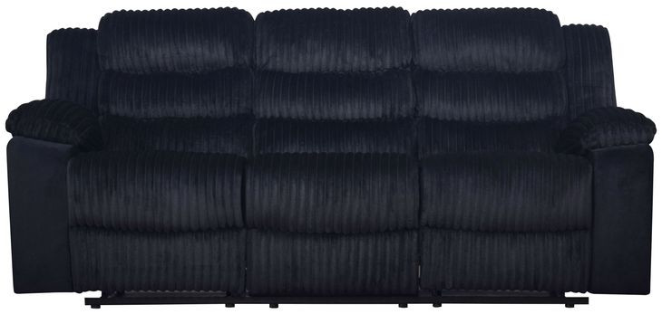Willow Black 86" Sofa with Dual Recliner