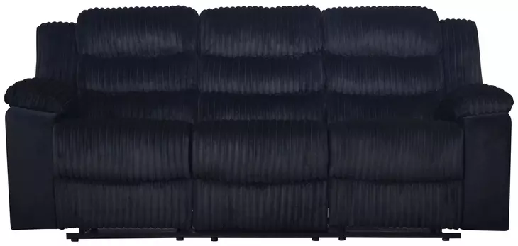 Willow Black 86" Sofa with Dual Recliner
