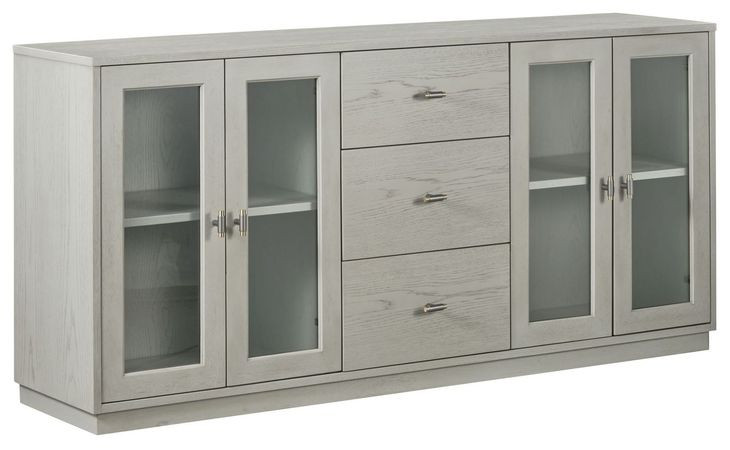 Zest Cream 4 Glass Door Sideboard