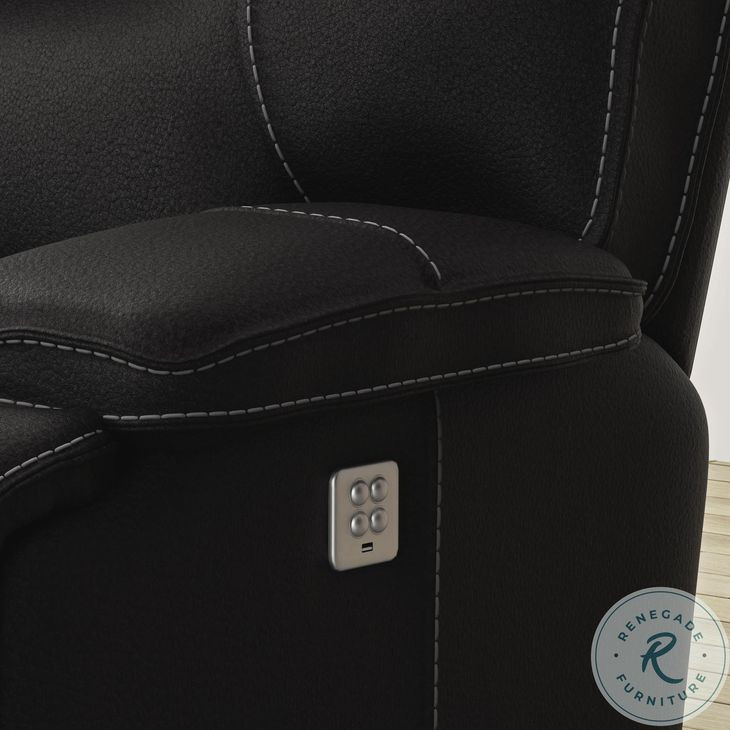 Victor Black Performance Fabric 7 Piece Modular Power Reclining Sectional