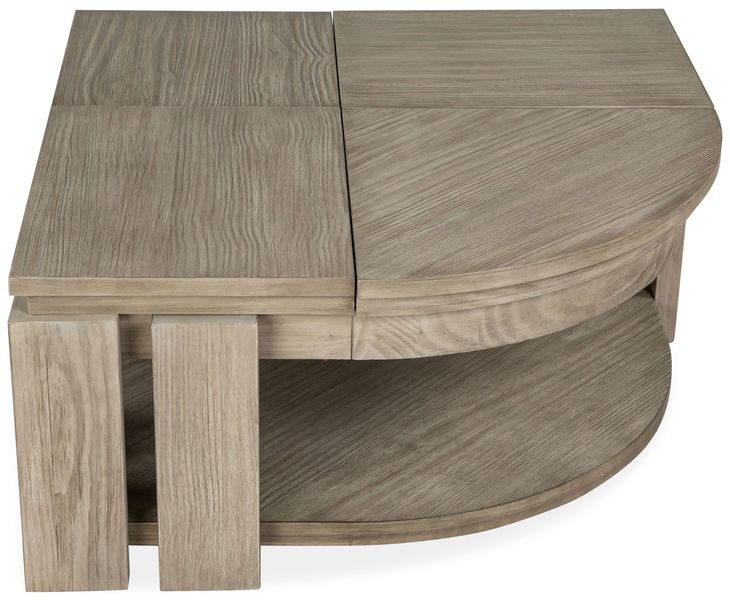 Conrad Stone Harbor Gray Free Form Lift Top Cocktail Table