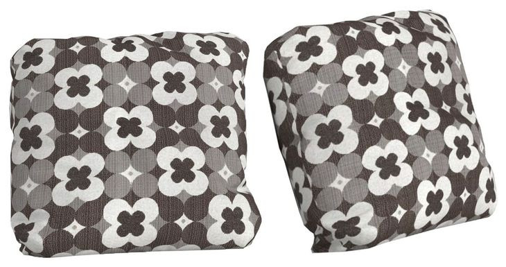 Frida Gray and White Outdoor Accent Pillow Set of 2