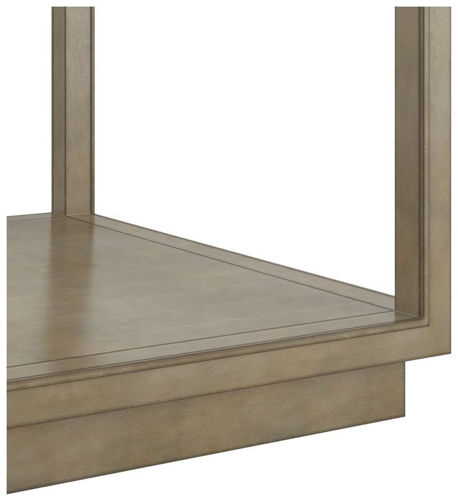 Glaze Gray Square Glass Top End Table