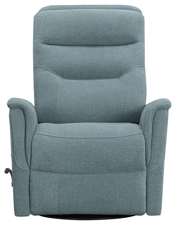 Gemini Snazzy Blue Manual Swivel Glider Recliner
