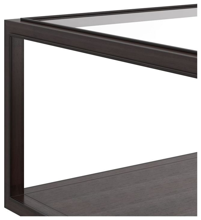 Glaze Cola Square Glass Top Cocktail Table