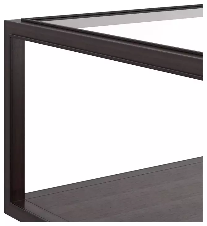 Glaze Cola Square Glass Top Cocktail Table