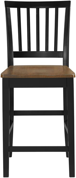 Joplin Black and Brown Counter Height Chair Set of 2