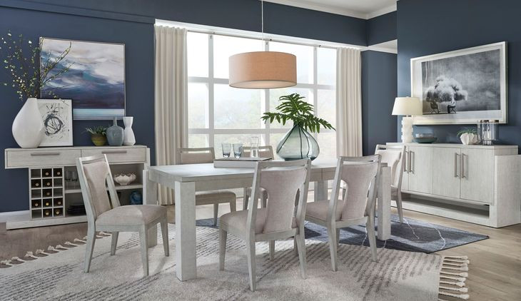 Moonwater Misty Cloud 86" Extendable Rectangular Dining Table