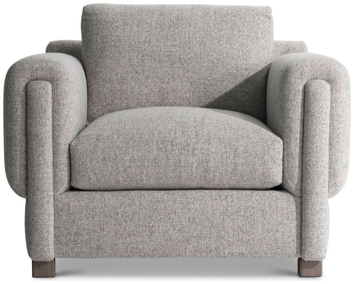 Tori Gray Upholstered Lounge Chair with Pillow