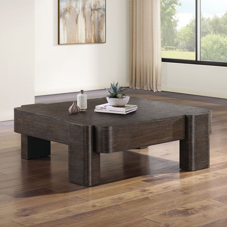 Salina Espresso Square Occassional Table Set
