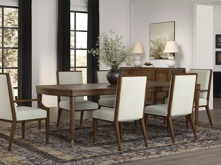 Eave Cream Upholstered Arm Chair Set of 2