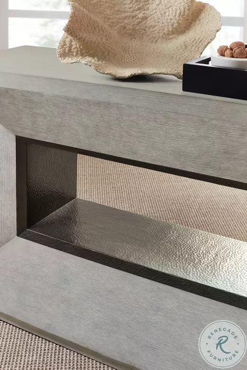 Mercantile Gray And Antique Brass Passage Console Table