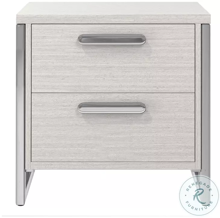 Stratum Mist And Polished Nickel Nightstand