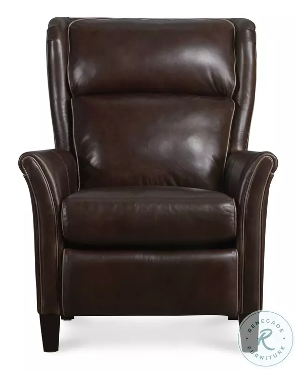 Harrowford Dark Roast Leather Power Recliner with Power Headrest