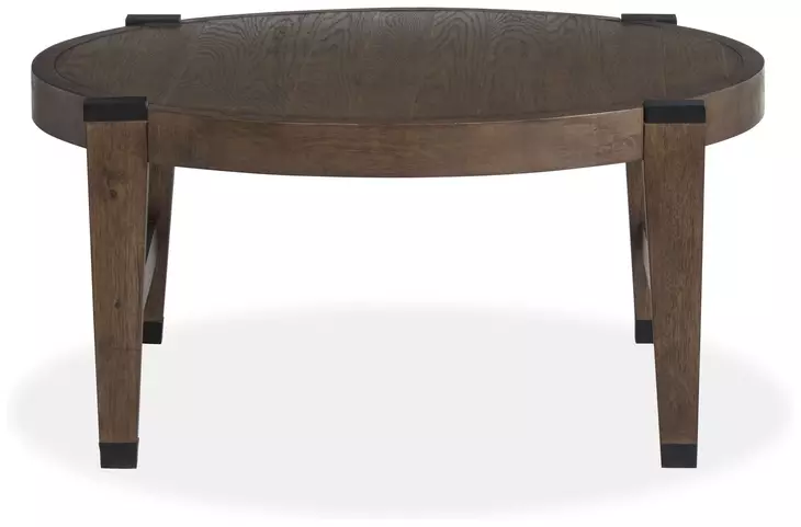 Kaysen Wallaby and Matte Black Round Cocktail Table