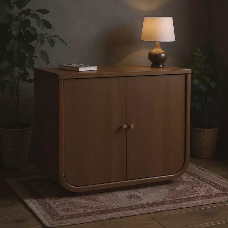 Verge Handcrfated Walnut 2 Door Chest