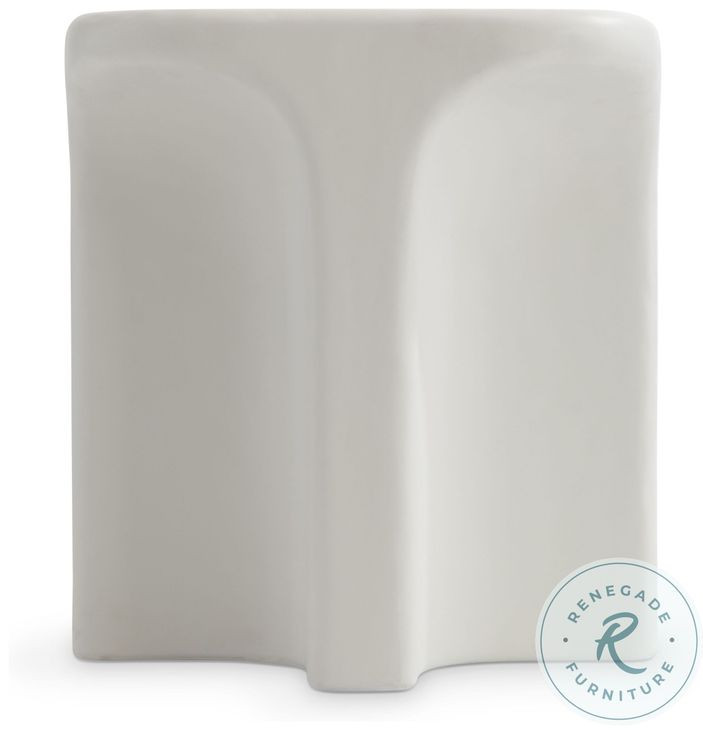 Lennox Chalky White Square Outdoor Side Table