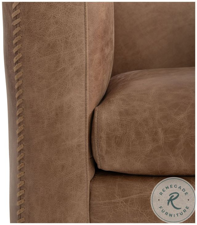 Hudson Tan Leather Swivel Chair
