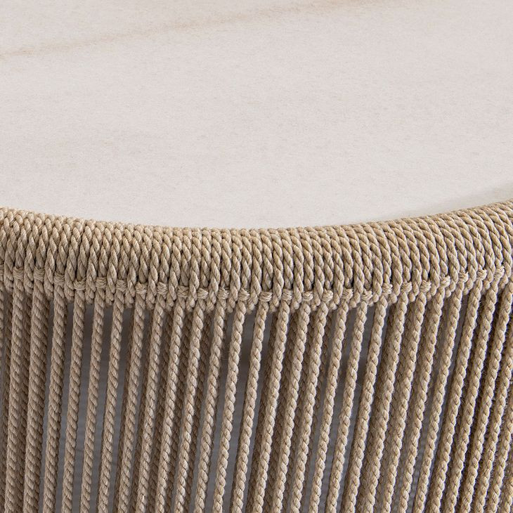 Trellis Brown and Beige Oval Outdoor Cocktail Table