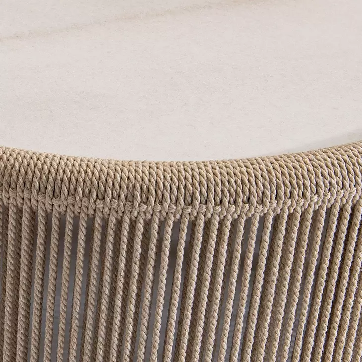 Trellis Brown and Beige Oval Outdoor Cocktail Table