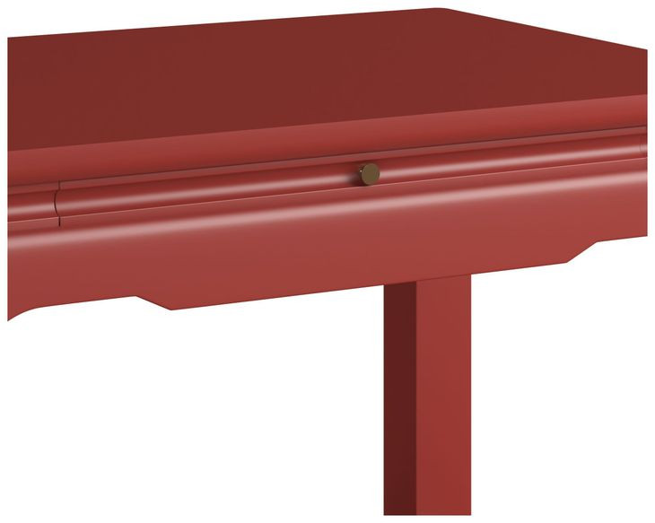 Eave Red Rectangular Bedside Table with 1 Drawer