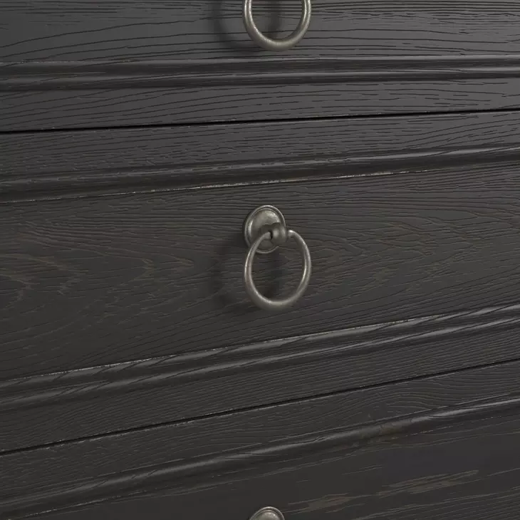 Atrium Black 3 Drawer Nightstand with USB Charging