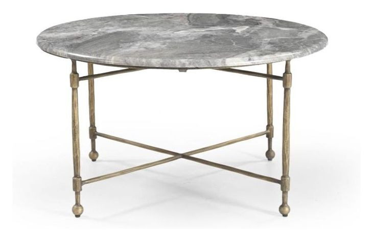 Artifacts Gray and Bronze Round Marble Top Roberti Occassional Table Set