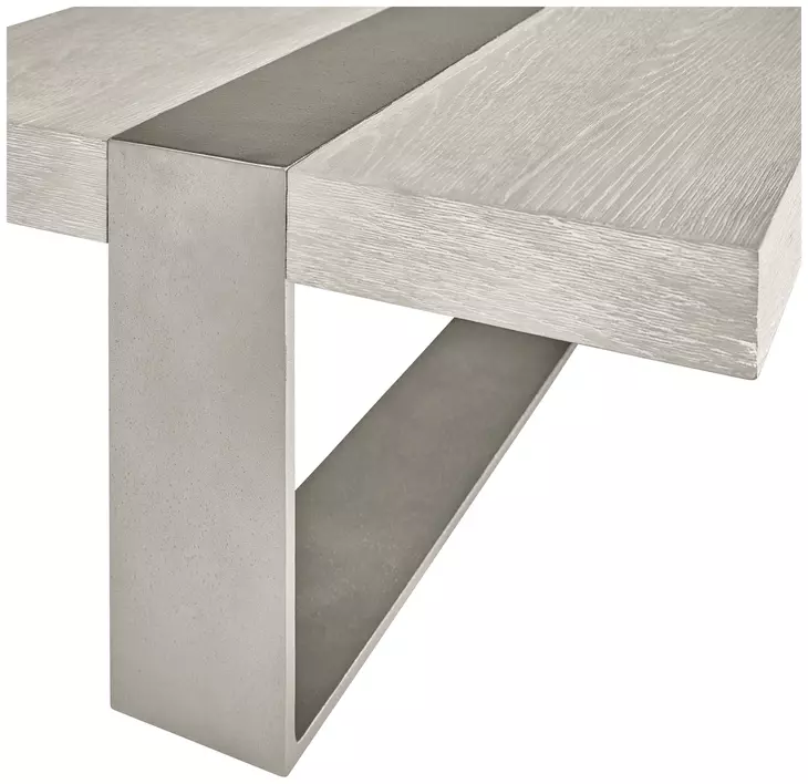 Tempo Larza and Satin Nickel Rectangular Cocktail Table