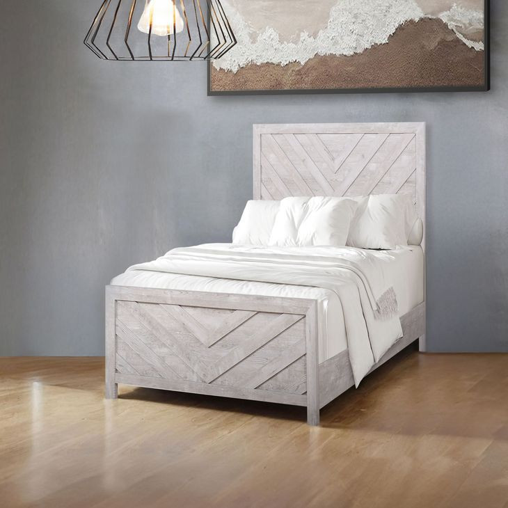 Biscayne Gray Twin Panel Bed