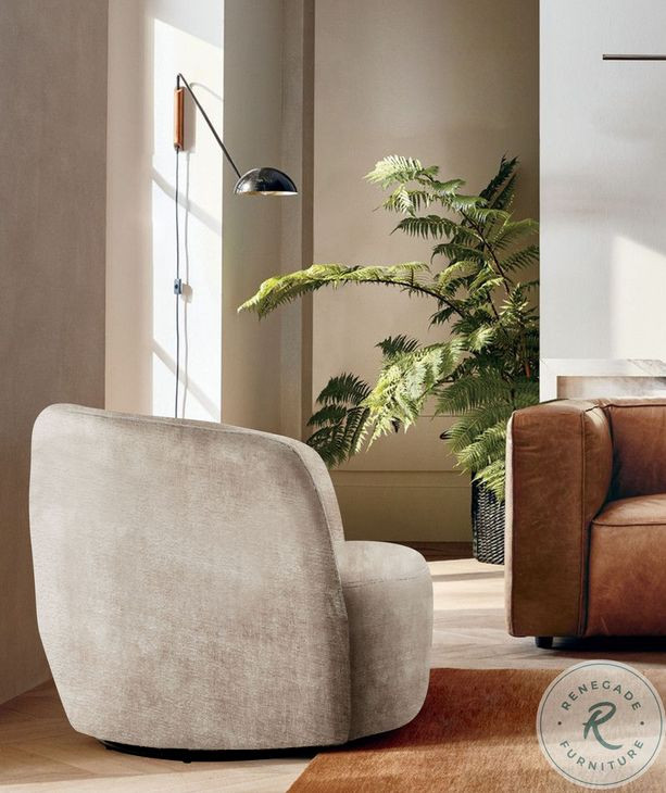 Callidora Miami Mink Swivel Barrel Chair