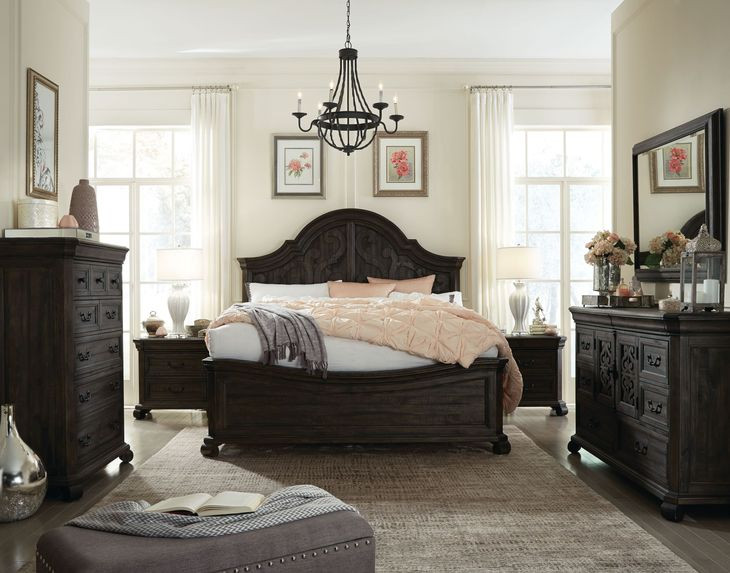 Bellamy Peppercorn 8 Drawer Dresser with Rectangular Mirror