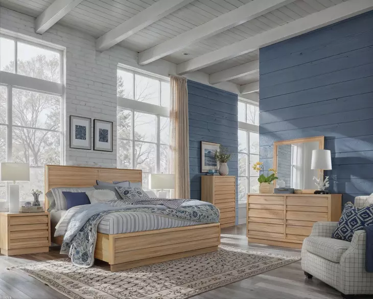 Brentwood Heights Provincial Brown King Panel Bed