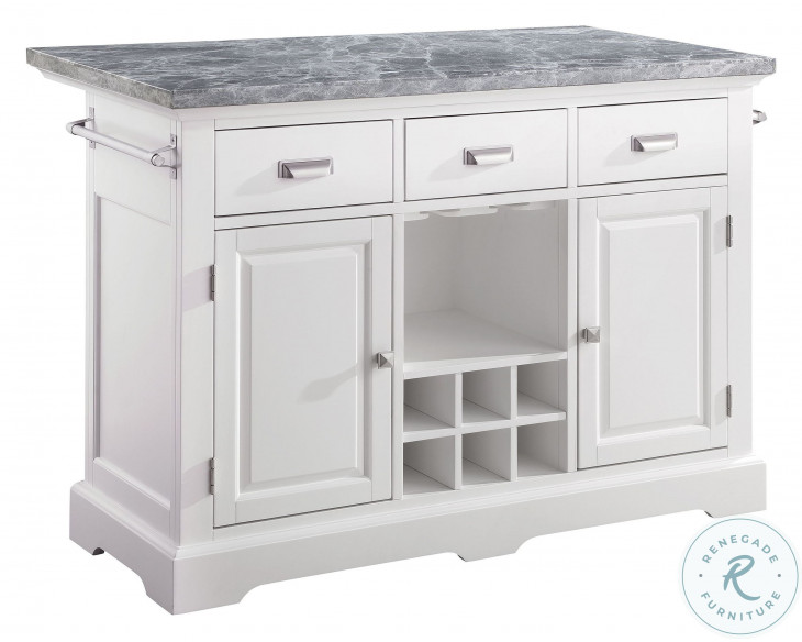 Zermatt White Kitchen Island from Steve Silver Coleman Furniture
