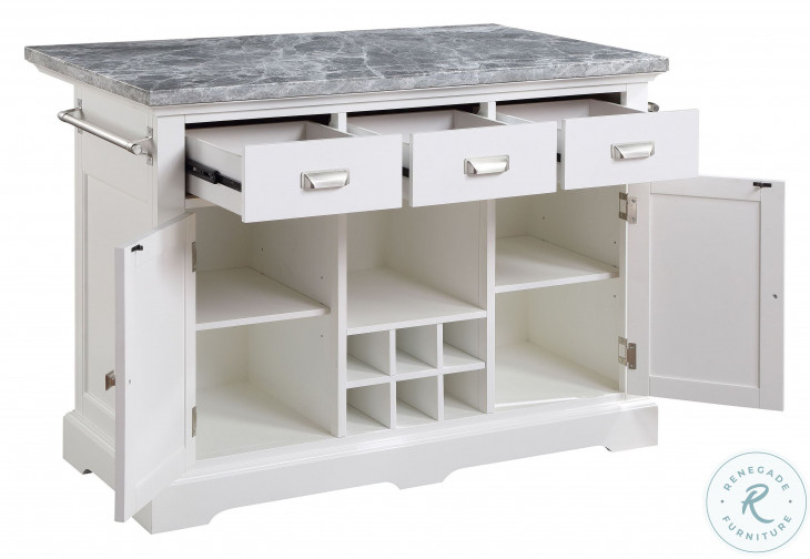 Zermatt White Kitchen Island from Steve Silver Coleman Furniture