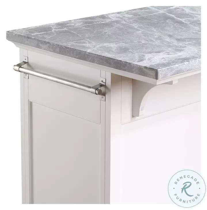 Zermatt White Kitchen Island from Steve Silver | Coleman