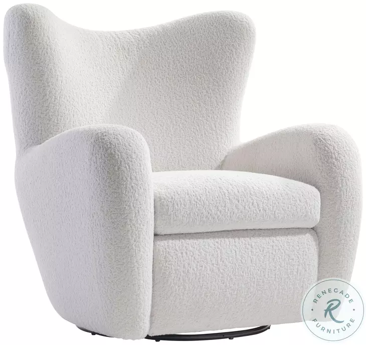 Silvi White Swivel Chair