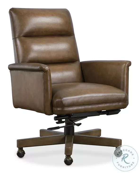 Selwood Nature Warm Brown Leather Swivel Tilt Executive Chair