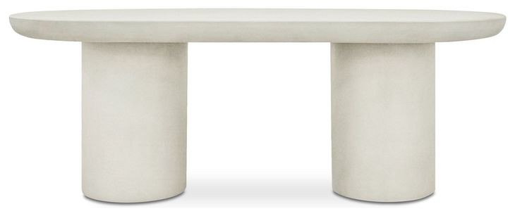 Rocca Cream 83" Oval Dining Table