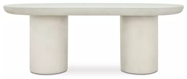 Rocca Cream 83" Oval Dining Table