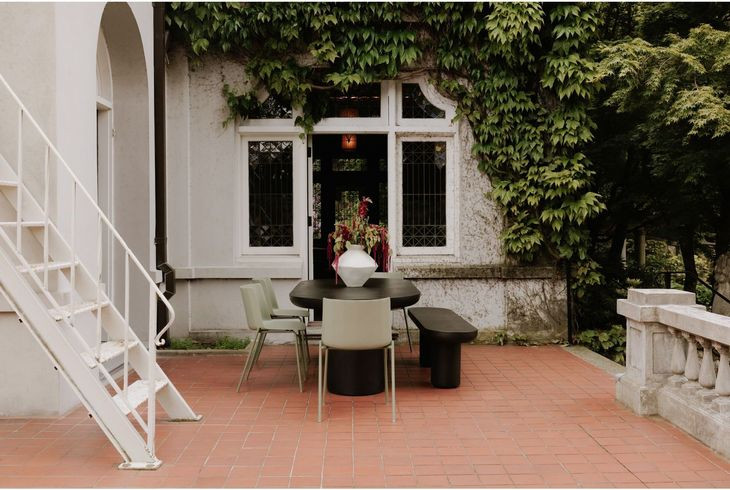 Rocca Black Outdoor Dining Bench