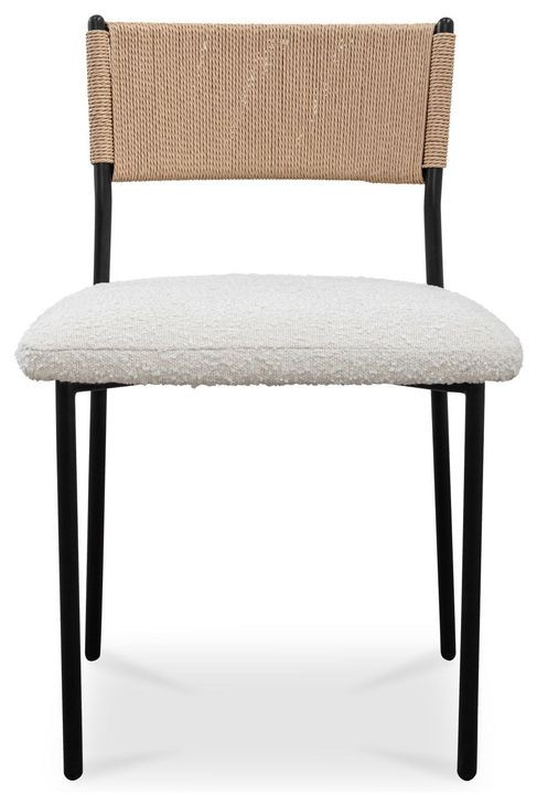 Foley White Performance Fabric Upholstered Dining Chair Set of 2