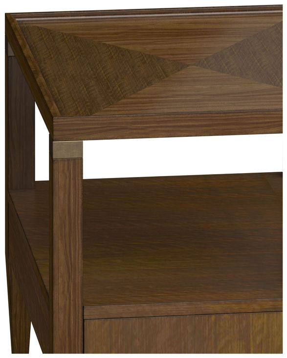 Eave Brown Rectangular End Table with 1 Drawer